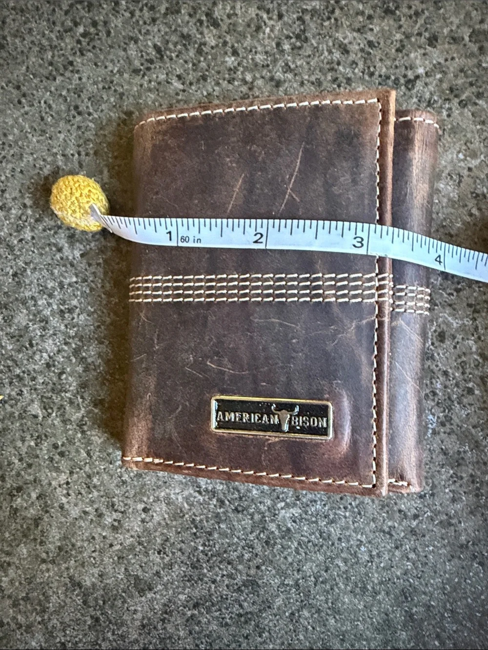 American Bison Leather Trifold Wallet